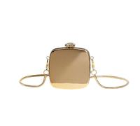 YIZITU Petit sac à bandoulière tissé carré, un must have pour les femmes à la mode, dureté pour plus de durabilité, Carré doré, One Size