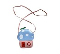 YIZITU Petit sac élégant sur le thème des champignons pour filles, sac à main à bandoulière tendance en cuir PU avec fermeture éclair sécurisée, bandoulière réglable, sac pour filles, bleu, One Size