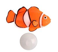YIZITU Poisson d'aquarium artificiel en silicone - Poisson flottant mobile réaliste - Décoration pour aquariums de récif - Poisson artificiel en silicone pour aquarium