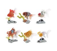 YIZITU Poisson de collection pour décoration d'aquarium, aménagement paysager, poissons, décoration de dessin animé, statue miniature de collection