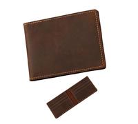 YIZITU Porte-cartes en cuir synthétique pour un usage quotidien élégant pour permis de conduire et cartes de crédit, accessoire professionnel pour homme, fentes horizontales pour cartes, 8 cartes