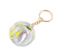 YIZITU Porte-clés avec pendentif en forme de poisson kois fait à la main - Imitation de carpe koï - Ornements cadeaux pour clés d'aquariums