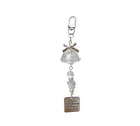 YIZITU Porte-clés en résine avec cloches éoliennes et fleurs - Pendentif élégant pour téléphone - Accessoire pour les fêtes, D, C