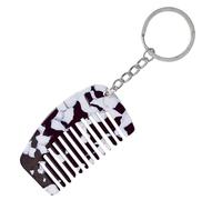 YIZITU Porte-clés miniature unique en forme de peigne créatif, anneaux à la mode, décoration de sac à dos, accessoires tendance pour femmes, brosse à cheveux de voyage