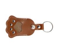 YIZITU Porte-clés souvenir élégant en cuir synthétique pour chats et chiens - Porte-clés commémoratif pour les propriétaires