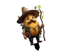 YIZITU Prise De De Jardin en Acrylique Statue De Champignon Créative De Dessin Animé Sculptures Figurine Multifonctionnelle Étanche Décoration Acrylique