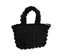 YIZITU Sac à aisselles de grande capacité en toile polyvalent de voyage couleur unie sac à main de loisirs plissé nuage aisselles polyvalent et tendance épaule, Noir , One Size