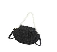 YIZITU Sac à bandoulière élégant en polyuréthane pour femmes et filles, sac à main à bandoulière pour un usage quotidien et des occasions spéciales, Noir , One Size