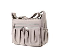 YIZITU Sac à bandoulière tendance et spacieux avec plusieurs compartiments conçu pour les étudiants qui travaillent et les femmes, blanc, One Size