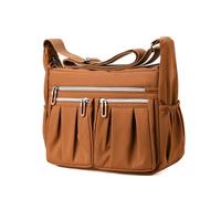 YIZITU Sac à bandoulière tendance et spacieux avec plusieurs compartiments conçu pour les étudiants qui travaillent et les femmes, jaune, One Size