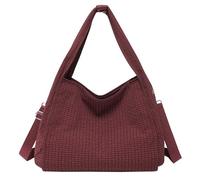 YIZITU Sac à bandoulière tendance pour femme avec imprimé gaufré avec intérieur spacieux pour le travail, les voyages et une utilisation quotidienne, Rouge, One Size