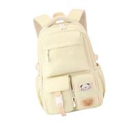 YIZITU Sac à dos élégant et simple pour université - Composant robuste et imperméable - Organisation intérieure spacieuse - Design confortable - Sac à dos spacieux pour collège, jaune