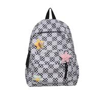 YIZITU Sac à dos simple à carreaux d'inspiration japonaise pour étudiant avec un grand espace de rangement esthétique, sac à dos tendance en nylon, Noir