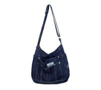 YIZITU Sac à main tendance en denim Sac à bandoulière fonctionnel Pochette de transport pour les personnes à la mode pour les personnes qui travaillent à la mode en toile élégante à la mode et