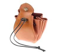 YIZITU Sac à main vintage avec cordon de serrage en polyuréthane extensible pour jeux de table de RPG, femmes et hommes, couleur marron
