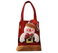 YIZITU Sac fourre-tout pour bonbons de Noël pour enfants, joli sac décoratif de Noël, petits articles pour les fêtes, cadeau mignon, bonhomme de neige, One Size