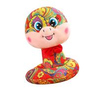 YIZITU Serpent en peluche - Mascottes - Poupées 2025 - Décoration de festival du Nouvel An chinois - Symbole de sagesse - Jouet à suspendre - Serpent en peluche