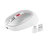 YIZITU Souris Rechargeable avec Affichage De Puissance 3 Modes De Connexion Fonctionnement Silencieux Adaptateur USB C Souris Ergonomique en Plastique pour Le Bureau Et La Maison