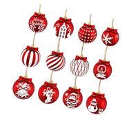 YIZITU Sphère De Noël en Bois À Suspendre Matériaux Naturels Conception Pré-percée pour des Installations Rapides Décoration De Vacances Festival Fournitures De Fête en Bois