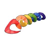 YIZITU Spirale colorée à suspendre arc-en-ciel pour jardin, terrasse, extérieur, intérieur, cour, décoration attrayante, accessoires de photographie en plein air