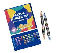 YIZITU Stylos Aquarelle À Double Extrémité Avec Pointes De Pinceau Flexibles Pour Les Œuvres D'art Des Le Scrapbooking Et Les Décorations Artisanales Professionnelles. Stylo Marqueur À Double Pointe