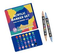 YIZITU Stylos Aquarelle À Double Extrémité Avec Pointes De Pinceau Flexibles Pour Les Œuvres D'art Des Le Scrapbooking Et Les Décorations Artisanales Professionnelles. Stylo Marqueur À Double Pointe