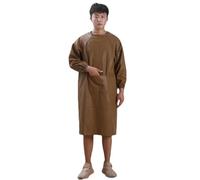 YIZITU Tablier De Travail Résistant À L'eau Et L'huile Conception Manches Longues En PU Épais Ajustement Réglable Équipement De Protection Du Travail Cuir Épais Pour Usage Industriel