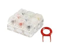 YIZITU Testeur de 9 interrupteurs mécaniques multicolores avec boîtier transparent pour une observation précise des interrupteurs de boîte