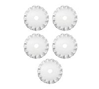 YIZITU Tête De Coupe Rotative en Acier Inoxydable 5 Pièces Coupe Circulaire Ondulée De 28mm pour Tissu Cuir Papier Couture Tissu Artisanal