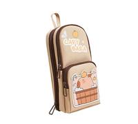 YIZITU Trousse à crayons en tissu Oxford avec motif dessin animé pour ranger des stylos, des pinceaux de maquillage et des pinceaux de maquillage, C