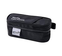 YIZITU Trousse à crayons simple et grande trousse à crayons avec fermeture éclair extensible grande capacité pour étudiants, Noir