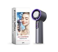 YIZITU Ventilateur de refroidissement portable réglable avec affichage numérique - Petit ventilateur USB de bureau - Texture ABS - Convient pour les voyages - Rechargeable par USB