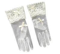 YIZITU Wedding Trim Gauntlets Elegant Net Addition For Bride Ceremony Reception Sweat Proof Gloves