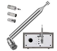 YIZWINS Antenne Radio FM Intérieur DAB 75 Ohms pour Système Stéréo Récepteur AV - Prise F vers 3,5 mm, F vers TV Mâle et Femelle