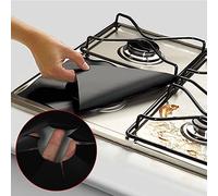 YiZYiF 4 pcs Plaque de cuisson à Gaz Universel Protection d'écran, Anti adhésif Feuilles Cuisinière Revêtements