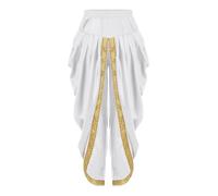 YiZYiF Dhoti Traditionnel Brodé Enfant Garçon Soie Pantalons Kurta Dhoti Taille Elastique Pantalon Danse du Ventre Ethnique Indien Pantalon Sarouel Yoga 5-16 Ans Blanc 5-6 ans