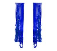 YiZYiF Enfants Gants de Danse Métallique Frangés Glitter - pour Performance Scène Fêtes Bleu 11-12 Ans