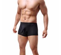 YiZYiF Homme Boxer Shorts Lingerie sous-vêtement Pénis Gaine Shorts de Bain Bikini M-XXL Noir M