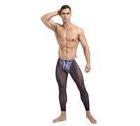 YiZYiF Pantalon de Sport Homme Collant Bas de Contention Transparent Pantalon de Compression Legging Sport Jogging Fitness Gymnastique Taille Elastique Sportwear S-XL A Bleu Marine M