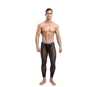 YiZYiF Pantalon de Sport Homme Collant Bas de Contention Transparent Pantalon de Compression Legging Sport Jogging Fitness Gymnastique Taille Elastique Sportwear S-XL A Noir XL