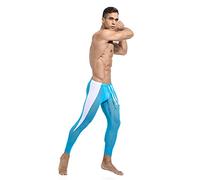 YiZYiF Pantalon de Sport Homme Collant Bas de Contention Transparent Pantalon de Compression Legging Sport Jogging Fitness Gymnastique Taille Elastique Sportwear S-XL A Bleu Ciel M