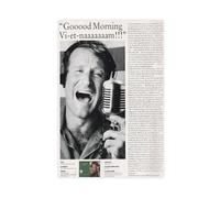 YJACED Mini poster vintage original de magazine « Good Morning Vietnam » (scène classique) sur toile - Décoration murale pour salon, chambre à coucher - 20 x 30 cm