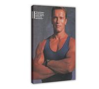 YJACED Mini poster vintage original sur toile clipping de magazine Arnold Schwarzenegger - Décoration murale pour salon, chambre à coucher - 20 x 30 cm