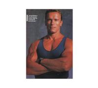 YJACED Mini poster vintage original sur toile clipping de magazine Arnold Schwarzenegger - Décoration murale pour salon, chambre à coucher - 60 x 90 cm