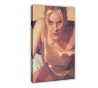 YJACED Mini poster vintage original sur toile « Clipping » de Sharon Stone (années 1990) - Décoration pour chambre à coucher, bureau, cadeau - 20 x 30 cm