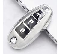 YJADHU Étui de Protection pour clé de Voiture en TPU Souple à 3 Boutons, adapté pour Suzuki Vitara Swift Ignis Kizashi SX4 Baleno Ertiga 2016 2017 2018 2019, B, Argent