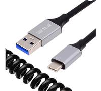 YJCEBGPED Extension de câble enroulé extensible USB 3.0 type-a type-b type-c Micro B mâle femelle 5Gbps for imprimantes à disque dur, appareils photo et ordinateurs(WhietSet)