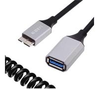 YJCEBGPED Extension de câble enroulé extensible USB 3.0 type-a type-b type-c Micro B mâle femelle 5Gbps for imprimantes à disque dur, appareils photo et ordinateurs(Bink)