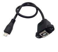 YJCEBGPED Mini Micro USB mâle vers USB B Jack femelle, câble de montage sur panneau d'imprimante, USB2.0 3.0, rallonge de câble Micro USB(0.6m,NO3 Micro)
