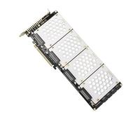 Yjcnelcr 4Slot SFF8639 NVMe Solid Disk to PCIe X16 Expansion Card PC Internal Conversion with Heat Dissipation